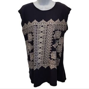 Lucky Brand Snowflake Sleeveless Tunic Top